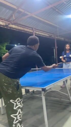 Evening pickup sports in Galadimawa — ping pong and basketball