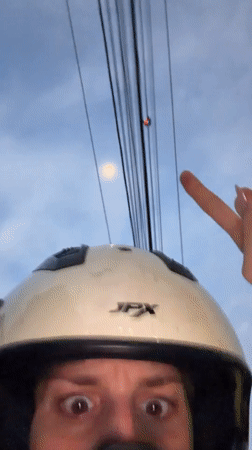 Motorcyclist observed in North Kuta amid unidentified aerial sighting