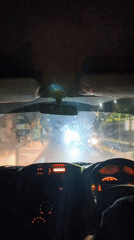 Nighttime drive through Sanggrahan and Cemani, Indonesia