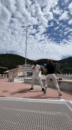 Boxing workout session observed in Prijevor, Montenegro