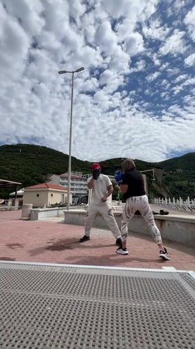 Boxing workout session observed in Prijevor, Montenegro