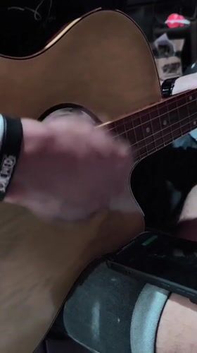 Guitar Session with Drink Captured in Depok, Indonesia
