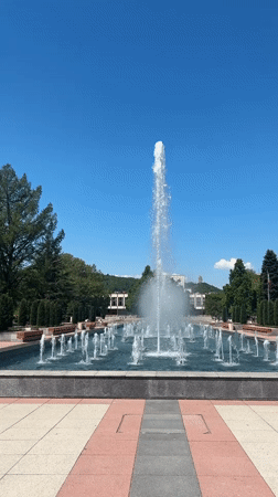 Fountain operates in sunny Montana, Bulgaria plaza