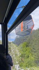 Cable car ride documented on Montenegro mountain