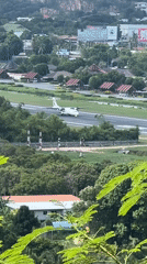 Small plane lands at rural Thailand airfield