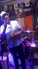 Live harmonica set at an Irish pub in Tbilisi