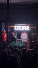 UTOPIA electronic music event in Montreal park at night