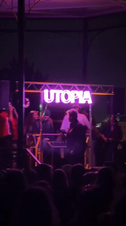 UTOPIA electronic music event in Montreal park at night