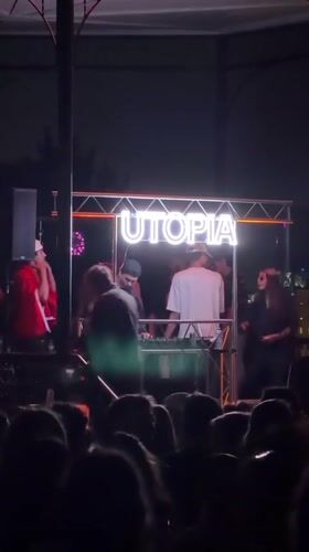 UTOPIA electronic music event in Montreal park at night