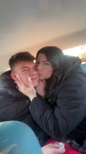 Young couple shares intimate moment in car in Popovitsa