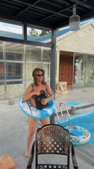 Pool day and city views from an elevated morning hangout