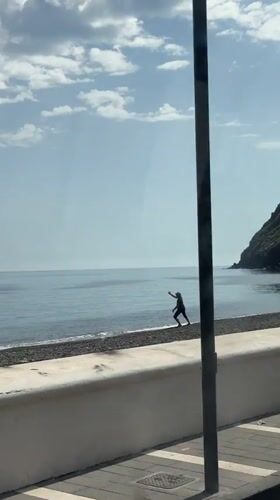 Coastal scene documented in Lipari, Italy morning