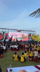 Resort promotional event draws coordinated crowd in Vietnam