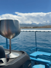 Boat equipment spotted during lake journey in Tong, Kyrgyzstan