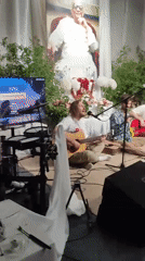 Musical gathering with multiple performers in Zhirnosovo, Russia