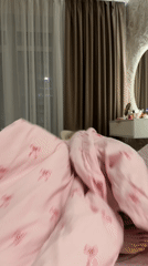 Mother and daughter's quiet afternoon moments in Izhevsk home