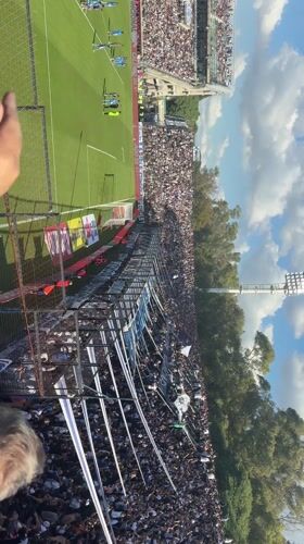 Soccer match draws crowds to La Plata stadium