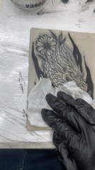 Barcelona night: tattoo studio session, lit facades, street scenes