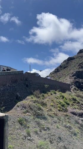 Person observed on volcanic cliff in Spanish coastal town