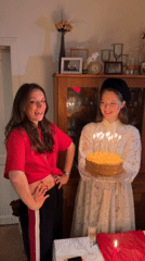 Young women celebrate birthday party in Moscow apartment