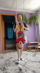 Playful toddler moment and relaxed indoor hangout