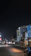 Evening street scenes documented across Lhokseumawe, Indonesia
