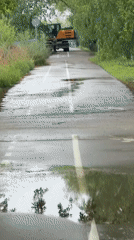 Daily life moments captured across rainy Birobidzhan evening