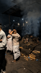 Traditional cremation ceremony observed in Kathmandu evening hours