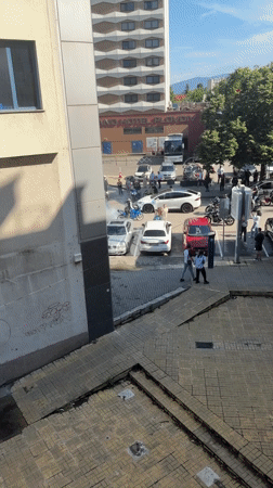 Motorcyclists rev engines, create smoke clouds near Plovdiv hotel