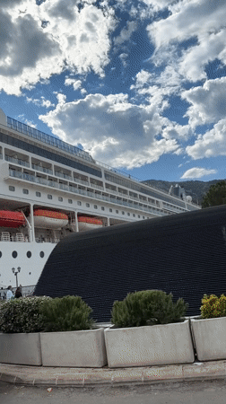 MSC Armonia cruise ship docked at Kotor port