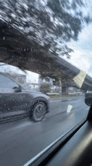 Rainy highway conditions observed in Kuala Lumpur