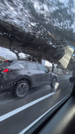 Rainy highway conditions observed in Kuala Lumpur