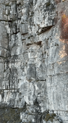 Table Mountain cliff face captured from Cape Town cable car