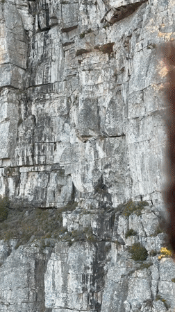 Table Mountain cliff face captured from Cape Town cable car