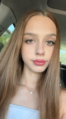 Quick selfie session inside a car, consistent look throughout