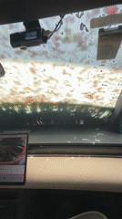Car wash recorded from inside vehicle in Holon