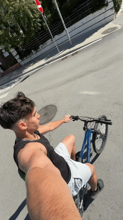 Bicycle riding and wheelie performance in Blagoevgrad