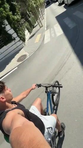 Bicycle riding and wheelie performance in Blagoevgrad