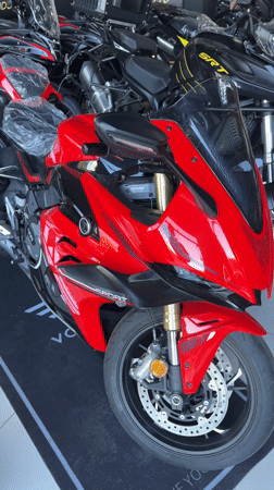 Motorcycle dealership showroom documented in Tangier, Morocco