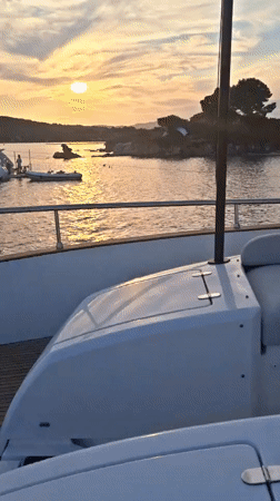 Sunset cruise along the rocky Sithonia coastline