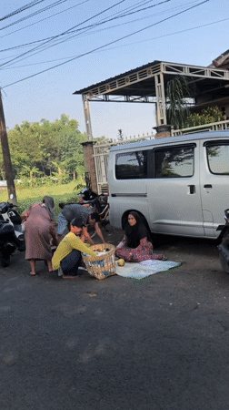 Everyday street life across two Indonesian village neighborhoods
