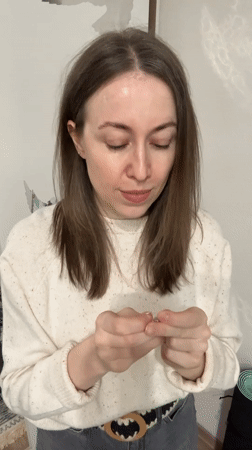 Woman photographed in casual morning routine in Kudrovo residence