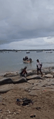 Evening beach activities captured across Denpasar waterfront