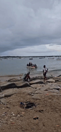 Evening beach activities captured across Denpasar waterfront