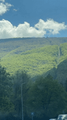 Mountain landscape with ravine documented near Sofia, Bulgaria