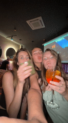 Women socialize at Montenegro bar during evening out