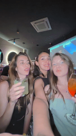 Women socialize at Montenegro bar during evening out