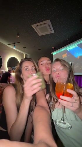 Women socialize at Montenegro bar during evening out