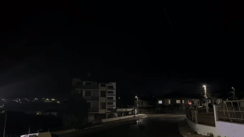 Quiet nighttime residential scene documented in Byala, Bulgaria