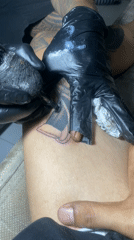 Tattoo session documented at Kuta studio
